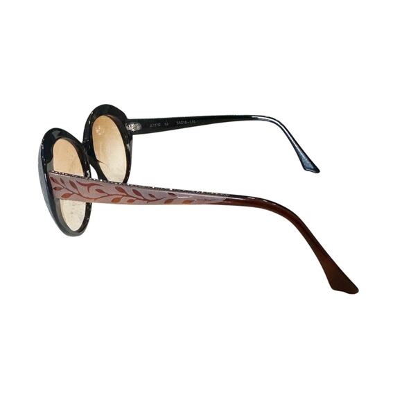 Judith Leiber Vintage Frosted Etched Rhinestone Sunglass FRAMES Rounded Cat Eye - Picture 7 of 15